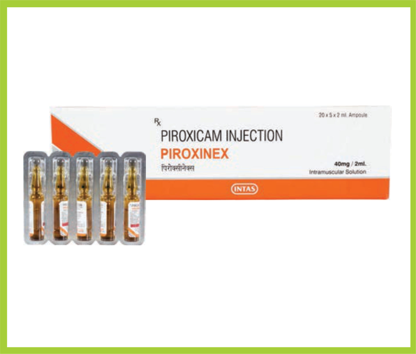 Piroxinex 2 Ml Piroxicam 20 mg by Intas