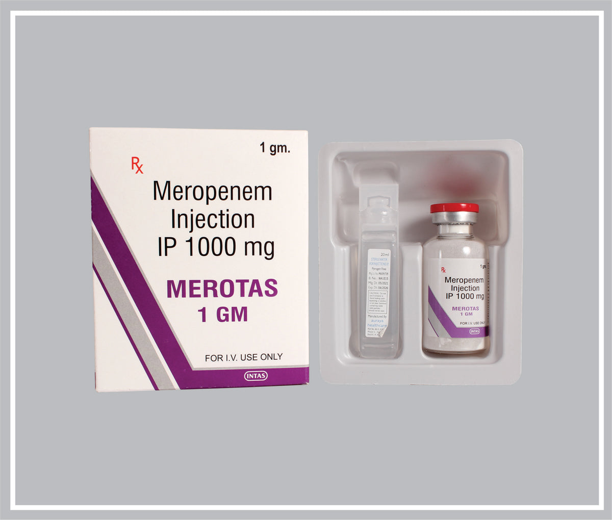 Merotas 1 Gm (Meropenem 1000 Mg) By Intas