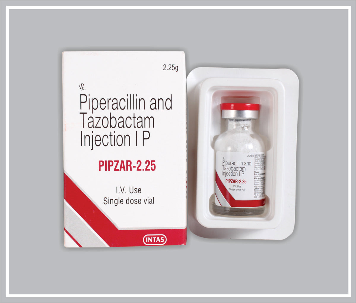 Pipzar 2.25 Gm (Piperacillin 2 G, Tazobactam 0.25 G Inj) By Intas