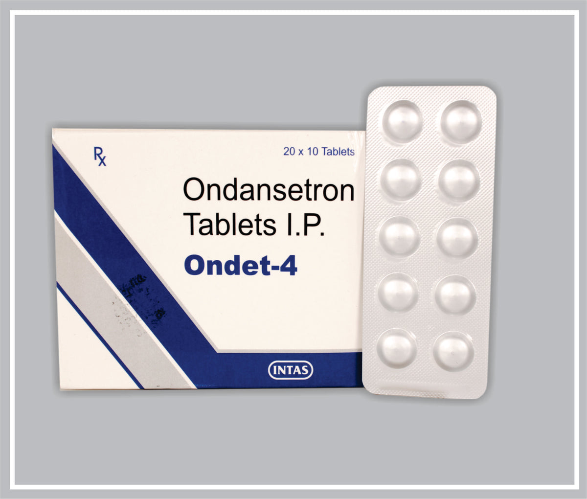 Ondet-4 10 Tab (Ondansetron 4 Mg Tab) By Intas