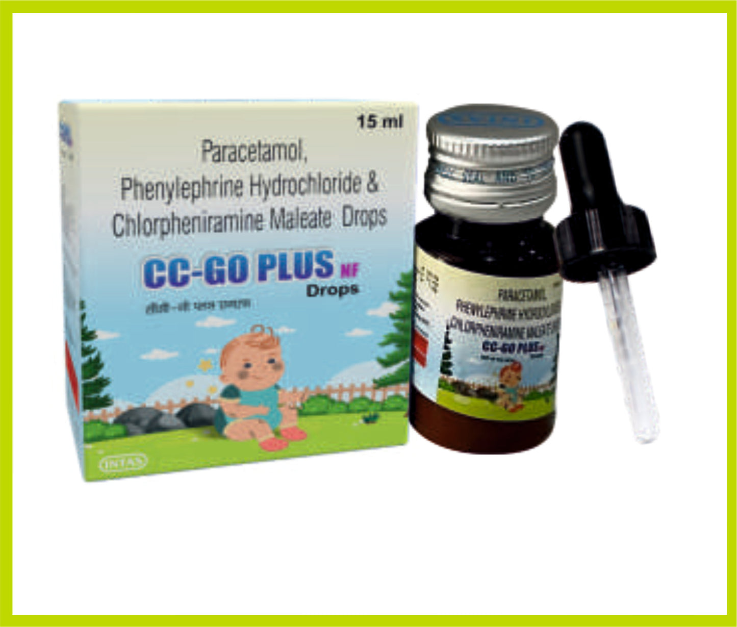 Ccgo-Plus Nf Drops 15 Ml Paracetamol 100 mg + Phenylephrine 2.5 mg + Chlorpheniramine 1 mg by Intas