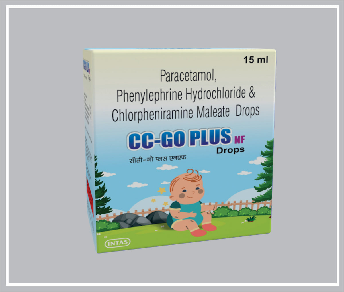 Ccgo-Plus Nf Drops 15 Ml (Paracetamol 100 Mg/5 Ml, Phenylephrine 2.5 Mg/5 Ml, Chlorpheniramine 1 Mg/5 Ml Drops) By Intas