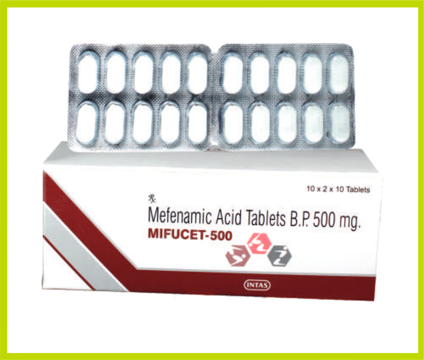 Mifucet 500 10 Tab Mefenamic Acid 500 mg by Intas