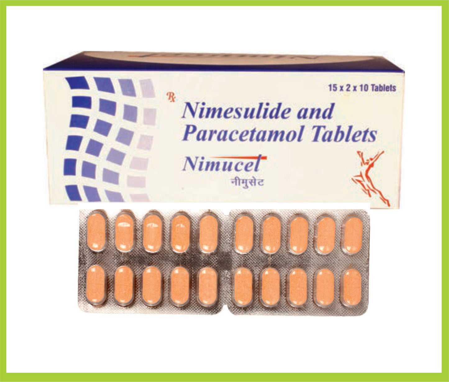 Nimucet 10 Tab (30X10 Tab) Nimesulide 100 mg + Paracetamol 325 mg by Intas