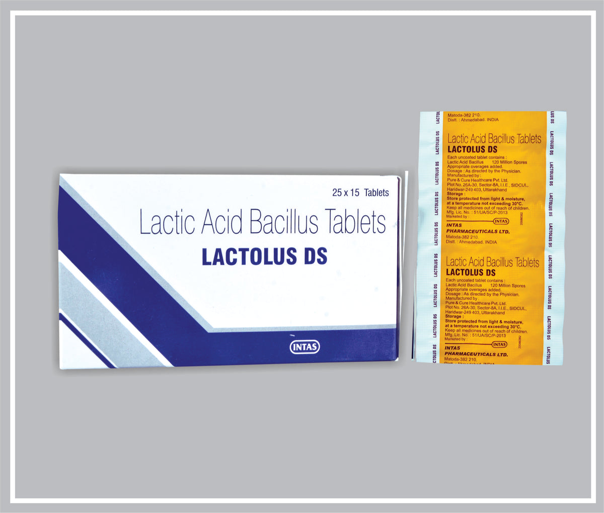 Lactolus Ds 15 Tab (Lactic Acid Bacillus 120 Million Spores Tab) By Intas