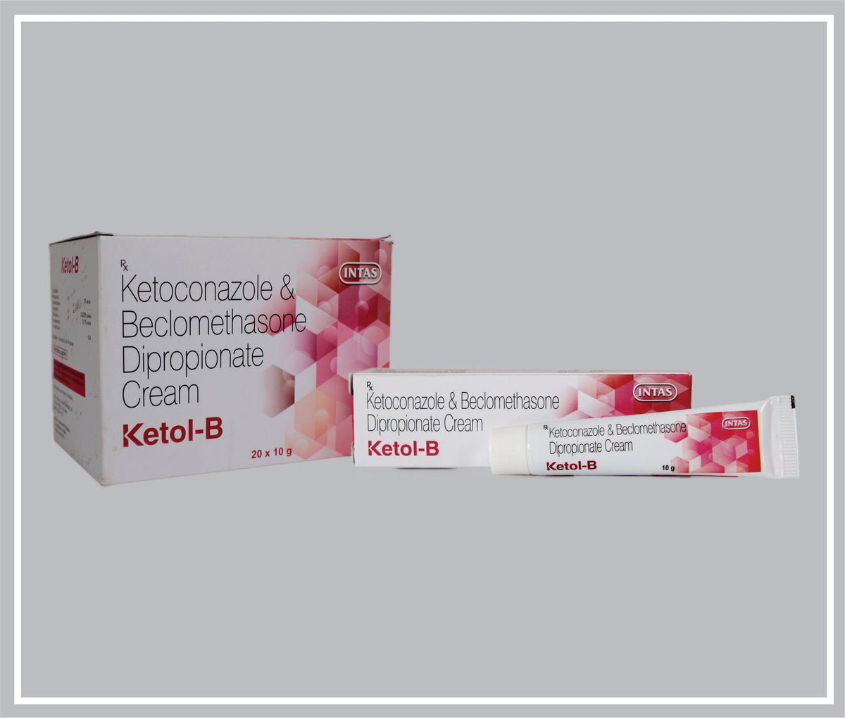 Ketol-B 10 Gm (Ketoconazole 2% W/W, Beclomethasone Dipropionate 0.025% W/W Cream) By Intas