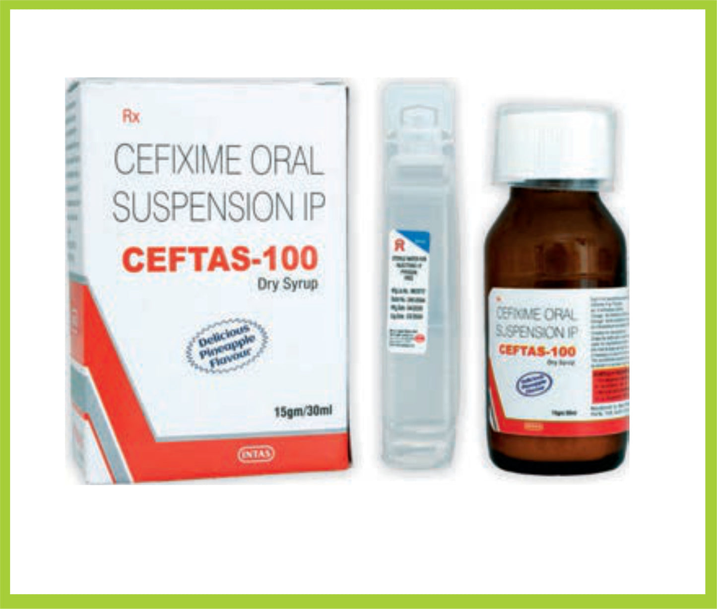 Ceftas-100 Ds 30 Ml Cefixime 100 mg   by Intas