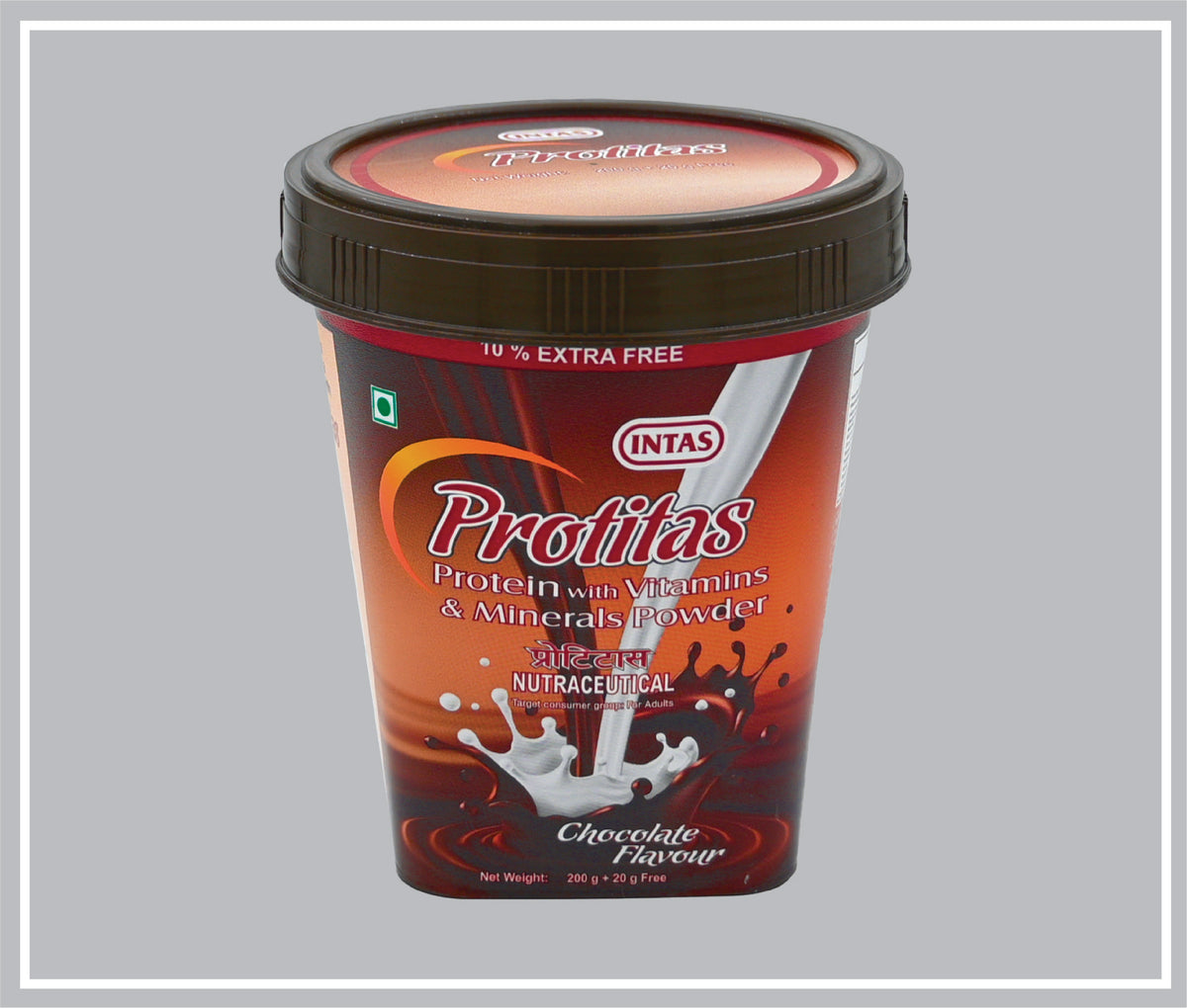 Protitas 220 Gm (Chocolate) (Protein Powder 220 G) By Intas