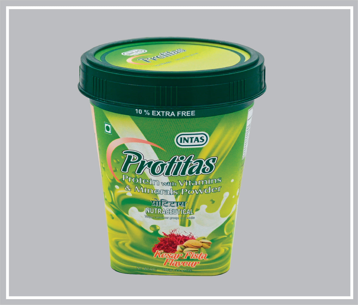 Protitas 220 Gm (Kesar Pista) (Protein Powder 220Gm, Kesar Pista Flavour ) By Intas