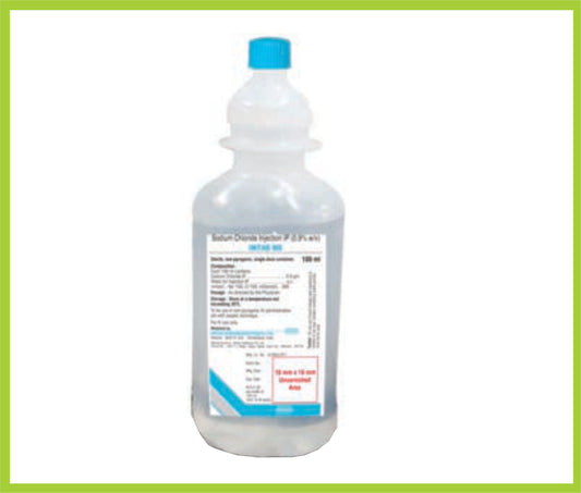 Intas Ns 100 Ml Sodium Chloride 0.9% w/v by Intas