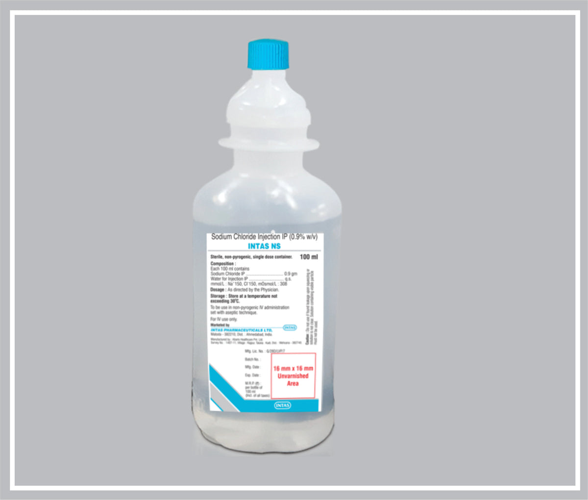 Intas Ns 100 Ml (Sodium Chloride 0.9% W/V Infusion) By Intas