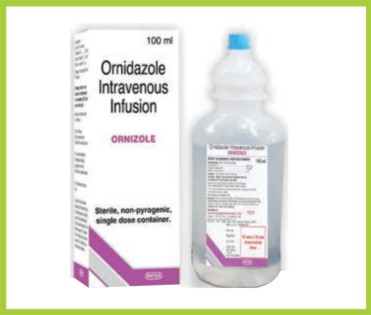 Ornizole 100 Ml Ornidazole 500 mg + Sodium Chloride 0.9 g by Intas