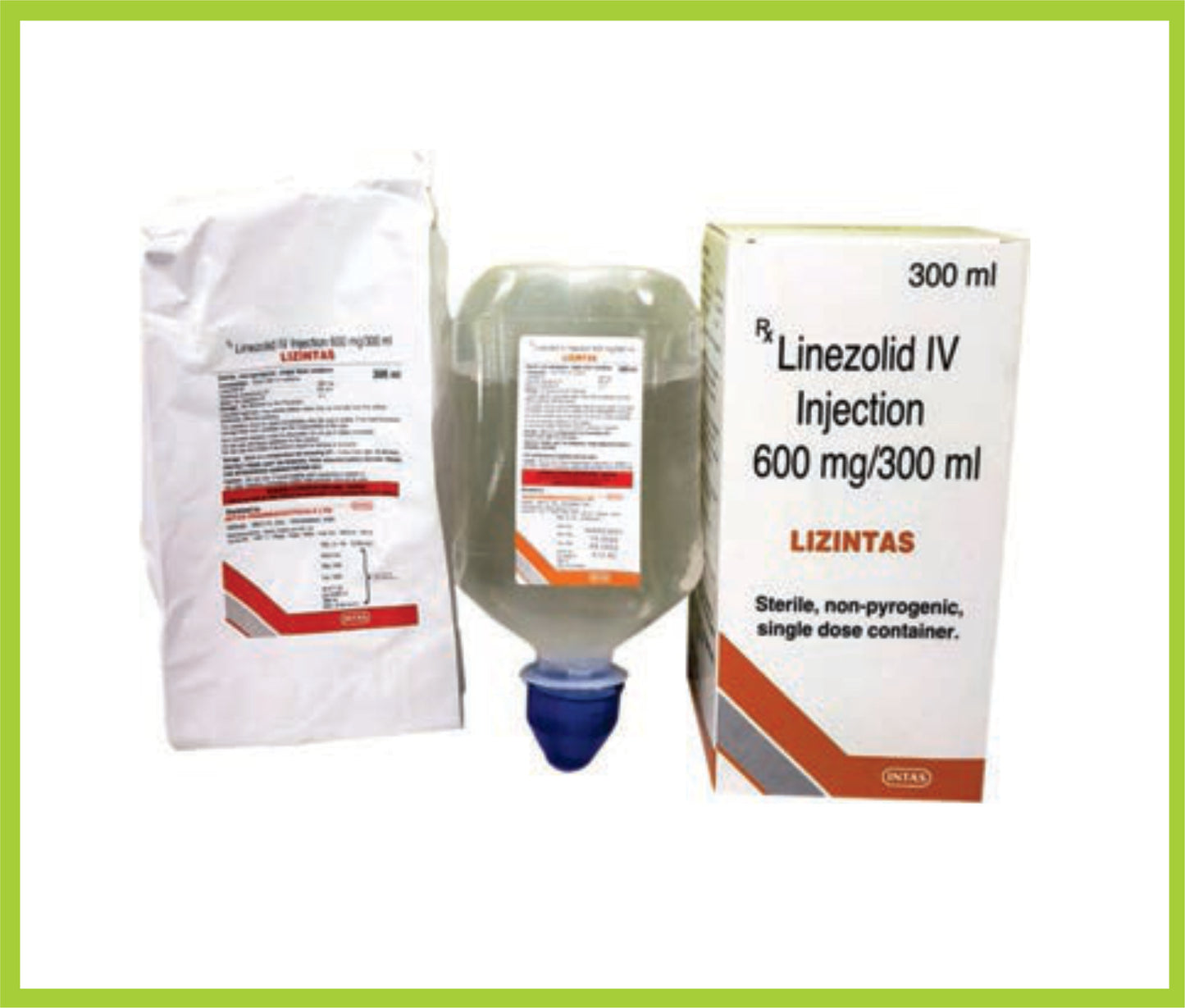 Lizintas 300 Ml Linezolid 600 mg by Intas