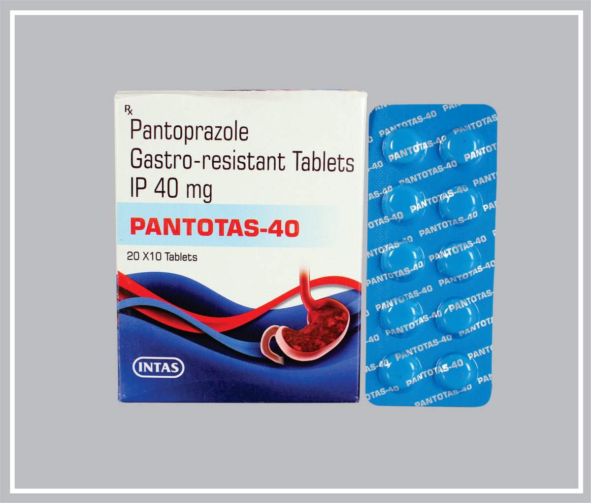 Pantotas 40 10 Tab (Pantoprazole 40 Mg Tab) By Intas