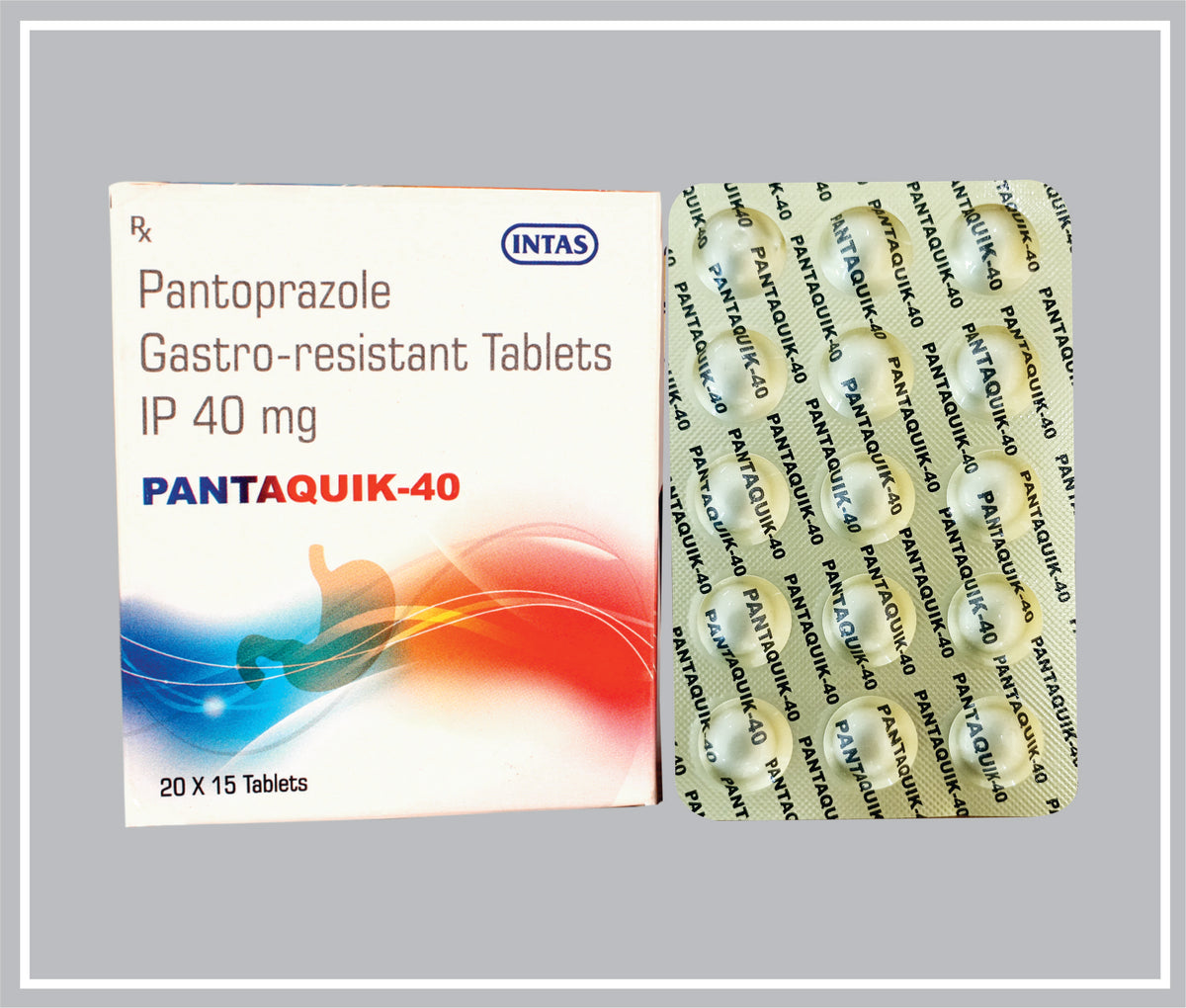 Pantaquik 40 15 Tab (Pantoprazole 40 Mg Tab) By Intas