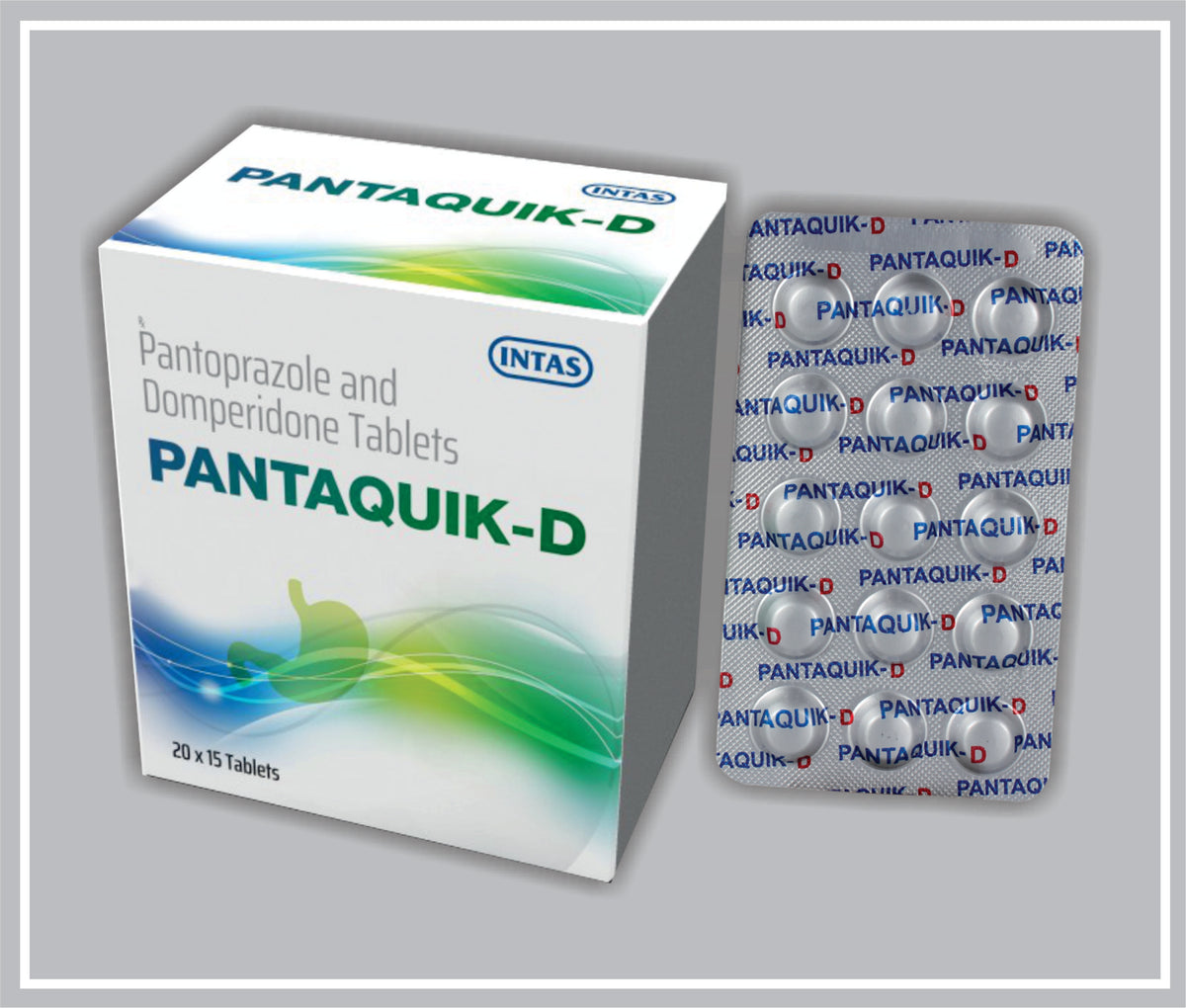 Pantaquik D 15 Tab (Pantoprazole Sodium 40Mg + Domperidone 10Mg) By Intas