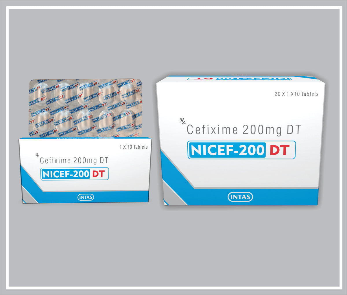 Nicef-200 Dt (Monocarton) (Cefixime 200 Mg Dt Tab) By Intas