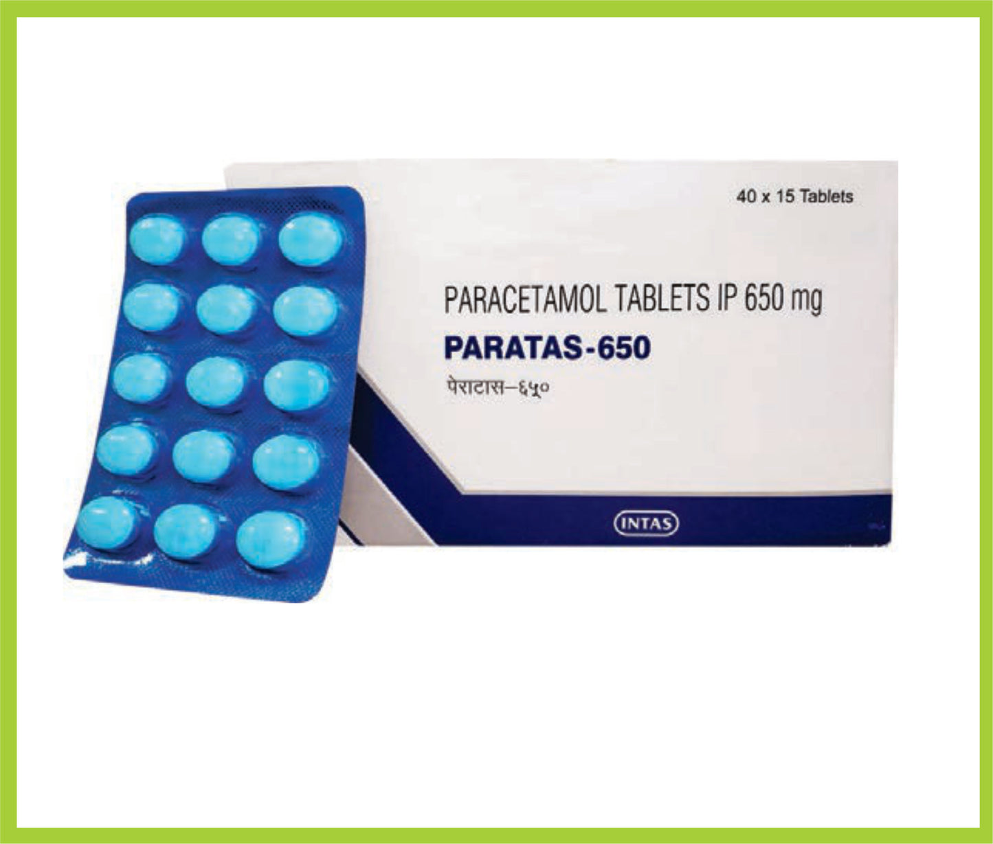 Paratas 650 15 Tab Paracetamol 650 mg by Intas