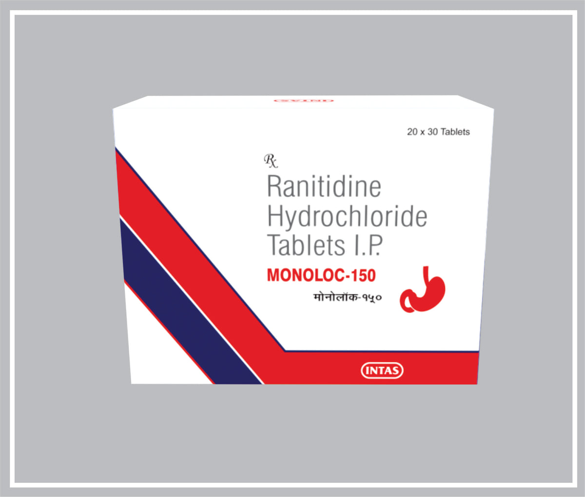 Monoloc-150 30 Tab (Ranitidine 150 Mg Tab) By Intas