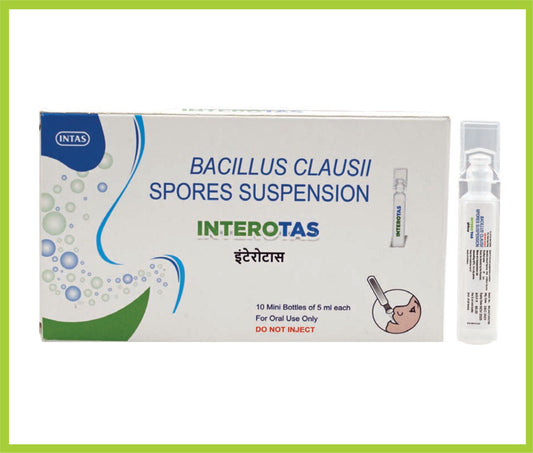 Interotas 5Ml Bacillus Clausii Spores 2×10? spores by Intas