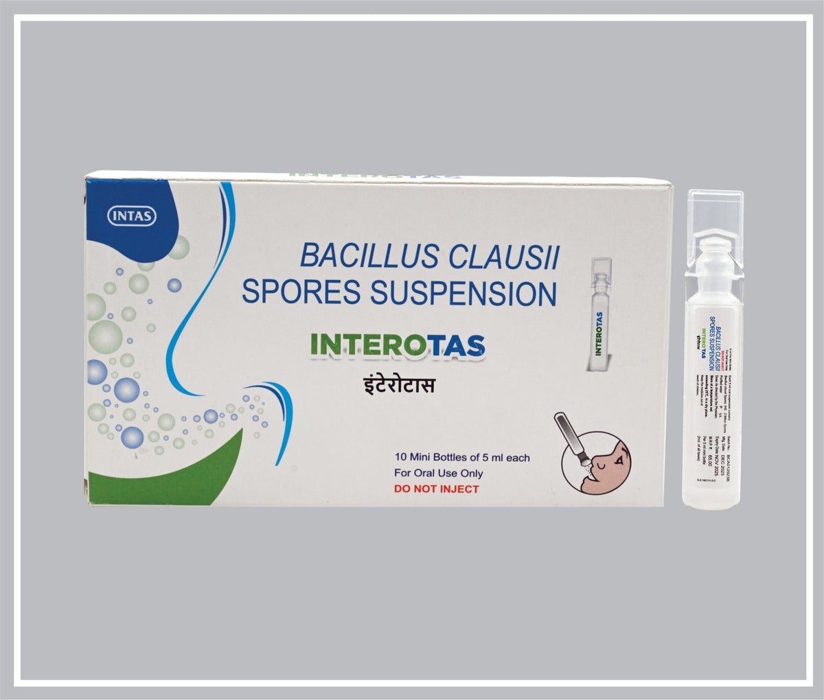 Interotas 5Ml (Bacillus Clausii 2 Billion Spores/5 Ml Susp) By Intas