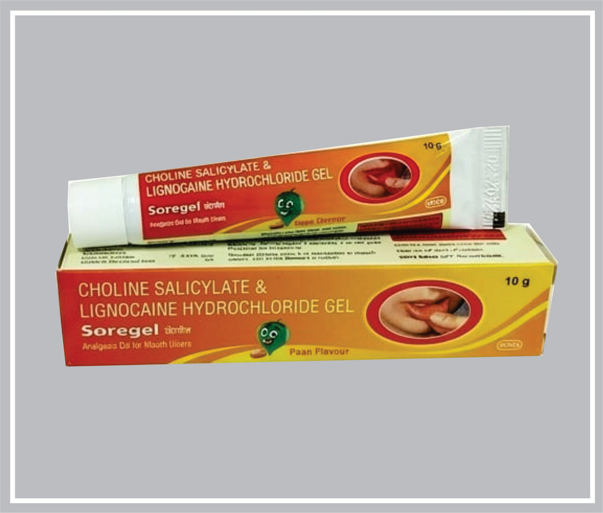 Soregel 10Gm (Combo) (Choline Salicylate 8.7%, Lignocaine 2% Gel) By Intas