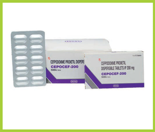Cepocef-200 10 Tab (Oval) Cefpodoxime 200 mg   by Intas