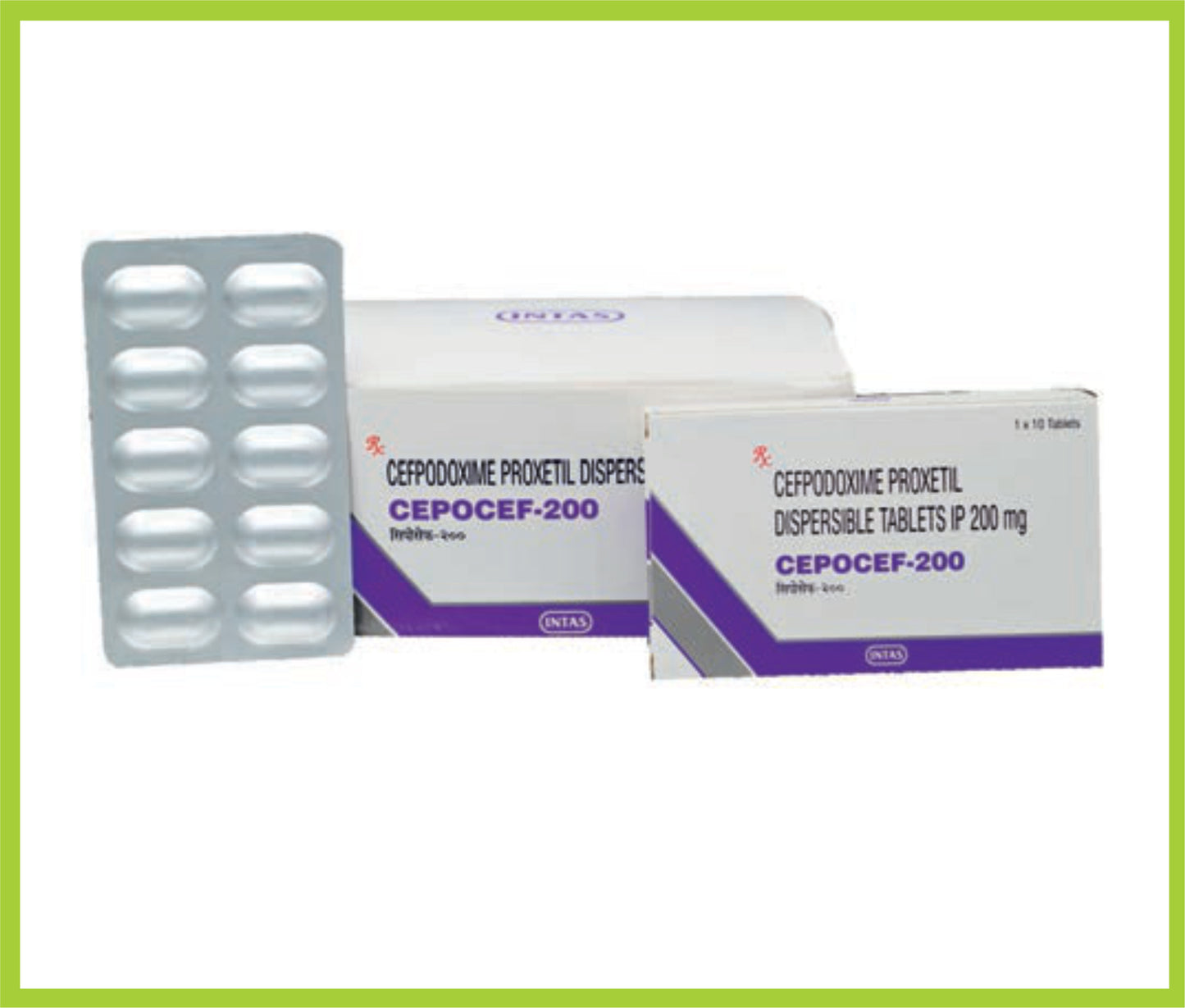 CEPOCEF-200 10 TAB (Oval) (Cefpodoxime Proxetil 200 mg) by Intas