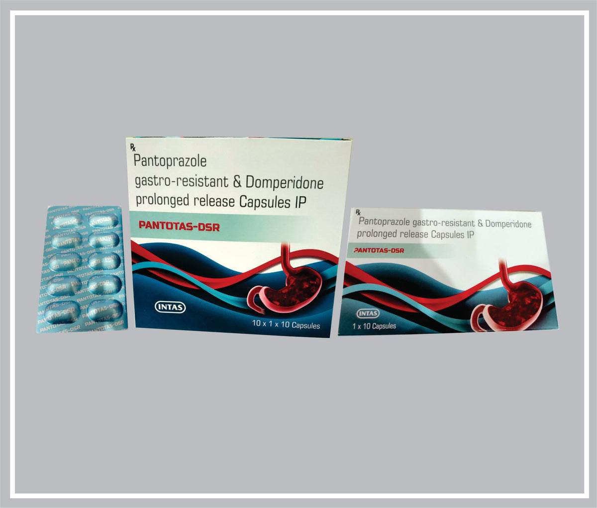 Pantotas Dsr 10X1X10 (Combo) (Pantoprazole 40 Mg Ec, Domperidone 30 Mg Sr) By Intas