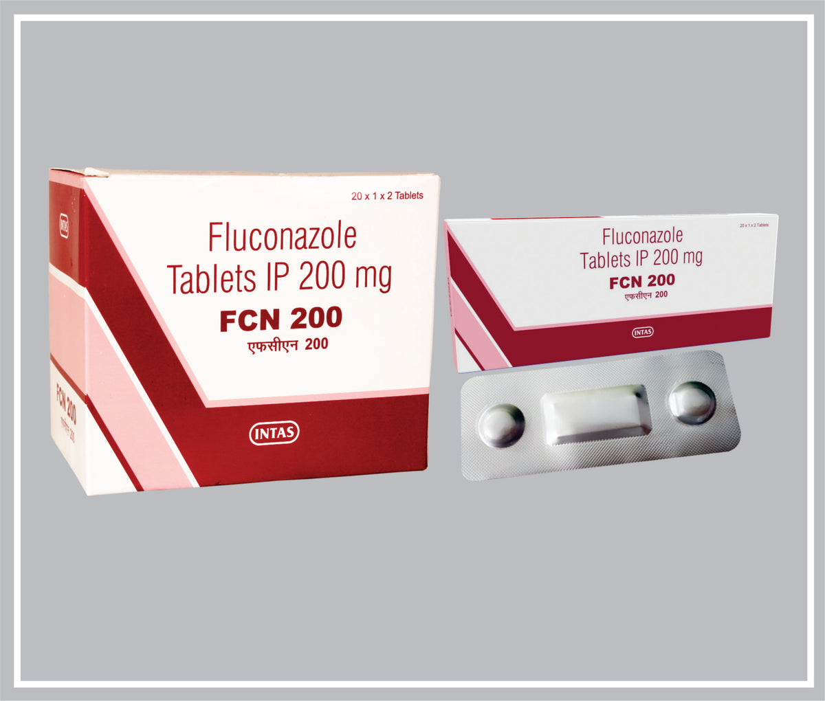 Fcn 200 2 Tab (Combo) (Fluconazole 200 Mg Tab) By Intas