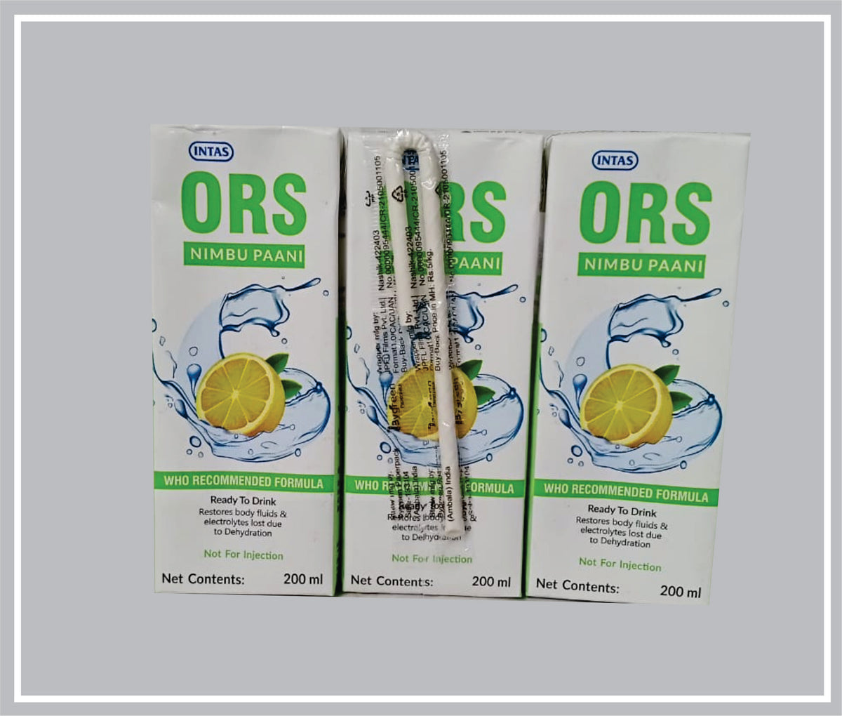 Intas Ors (Nimbu Pani) 200 Ml (Oral Rehydration Salts Oral Solution) By Intas