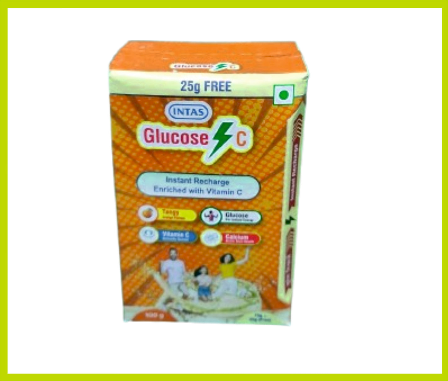 Intas Glucose-C 100 Gm (Glucose Powder, Orange Flavour) By Intas