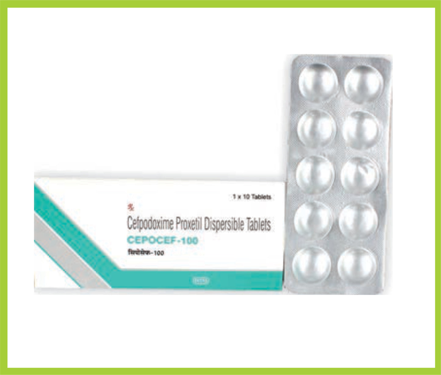 Cepocef-100 10 Tab (Cefpodoxime Proxetil 100 Mg Dt Tab) By Intas