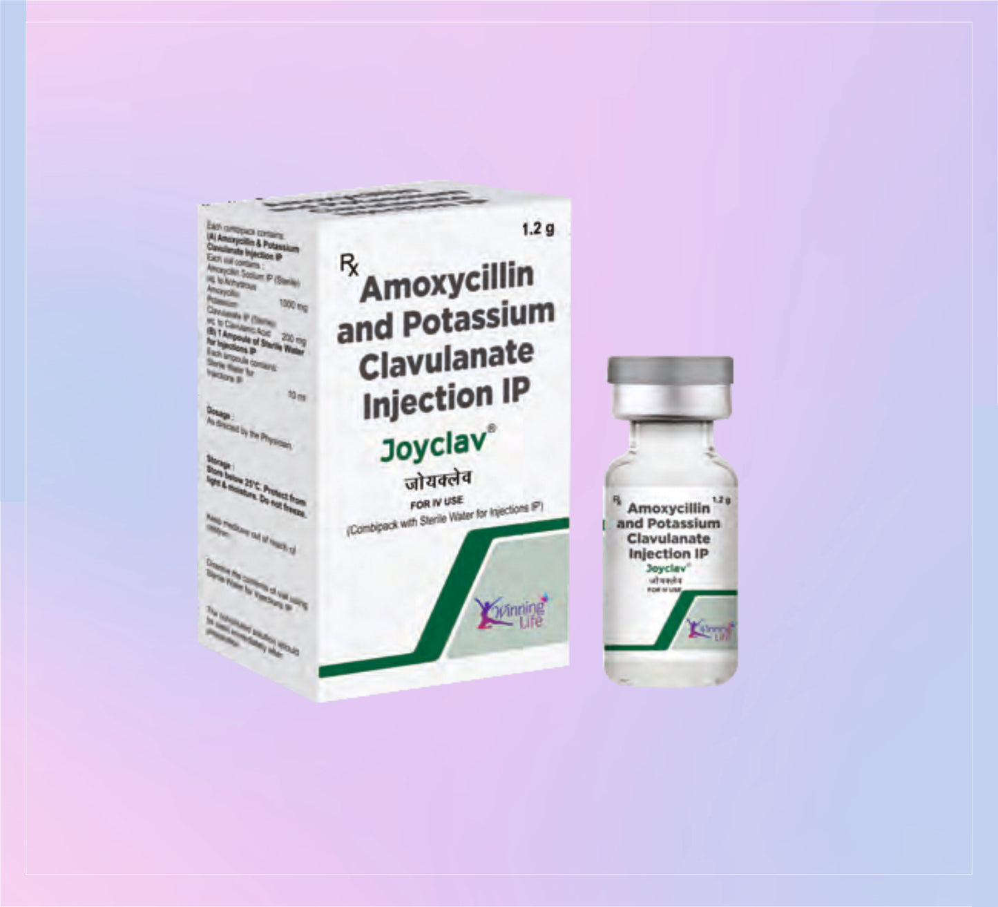 Joyclav 1.2Gm Inj. (Generic) 1X20ML Amoxicillin 1000 Mg + Clavulanic Acid 200 Mg by Akumentis