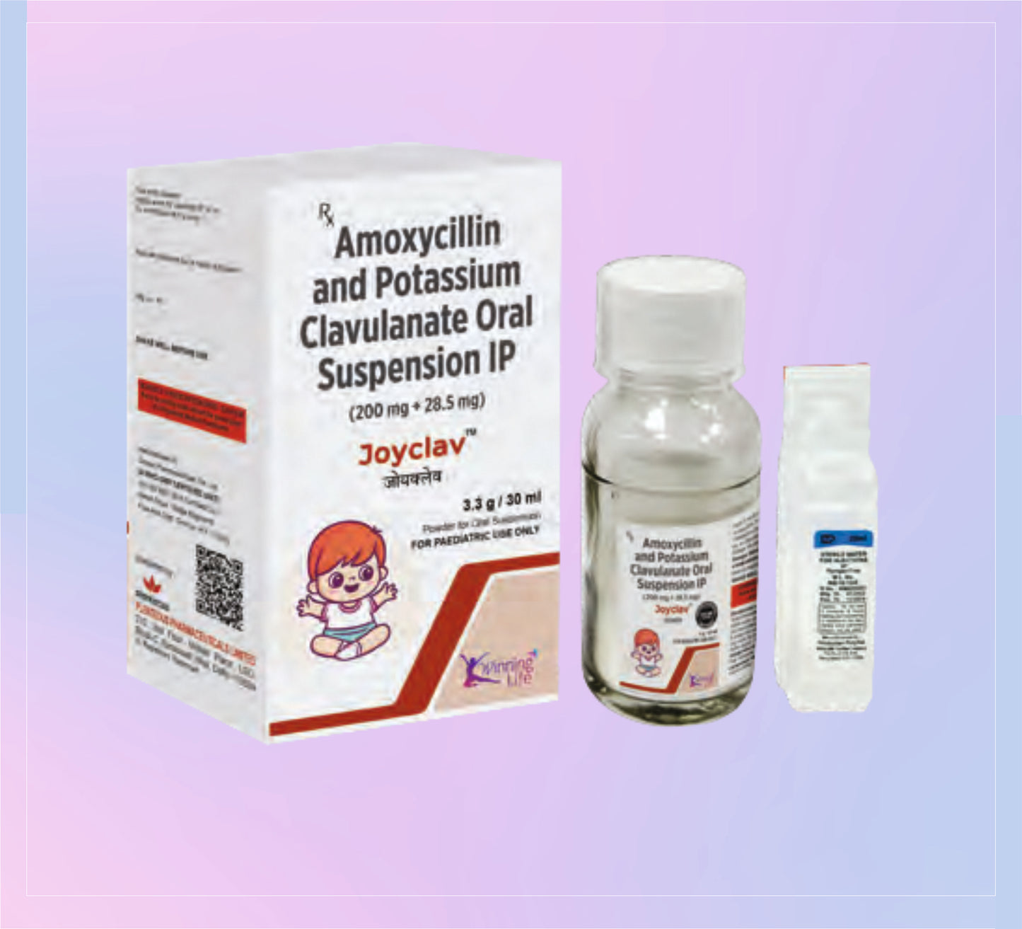 Joyclav Susp. 30Ml With Wfi 1X30ML Amoxicillin 200 Mg + Clavulanic Acid 28.5 Mg by Akumentis