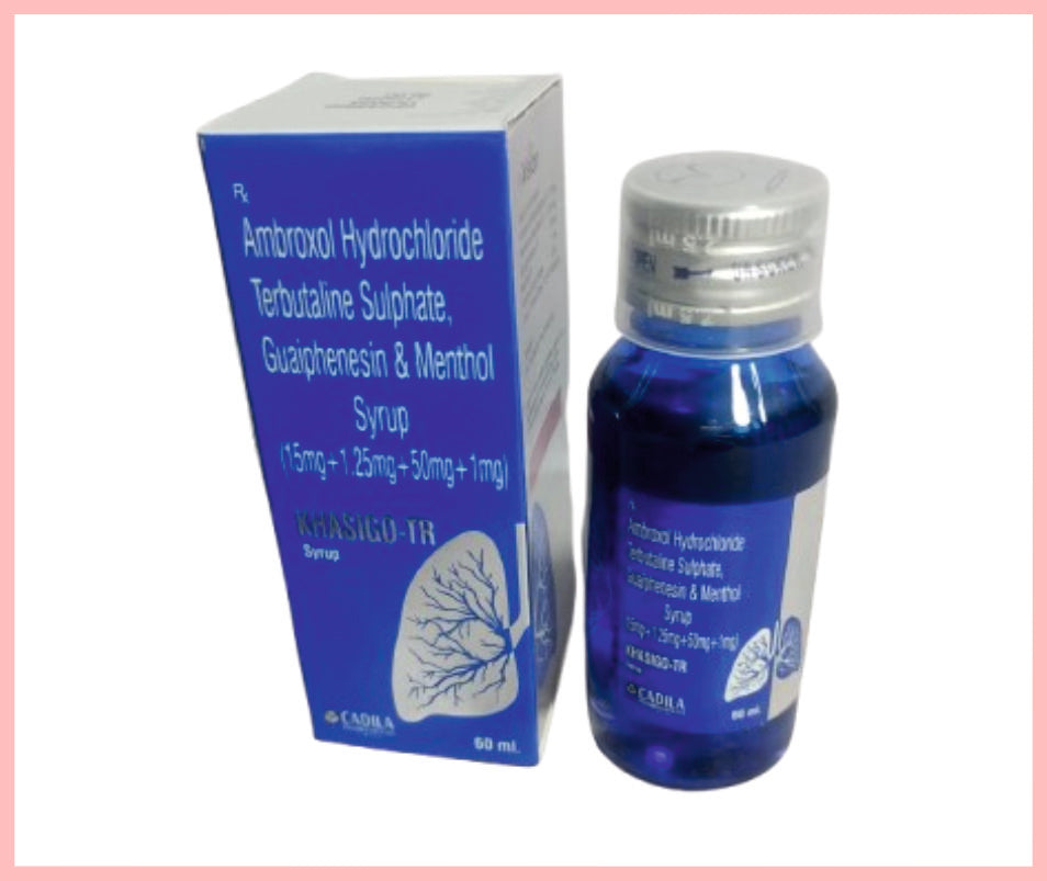 Khasigo Tr 60 Ml 60 Ml ( Ambroxol 15 Mg, Terbutaline 1.25 Mg Guaiphenesin 50 Mg/5 Ml  ) By Cadila