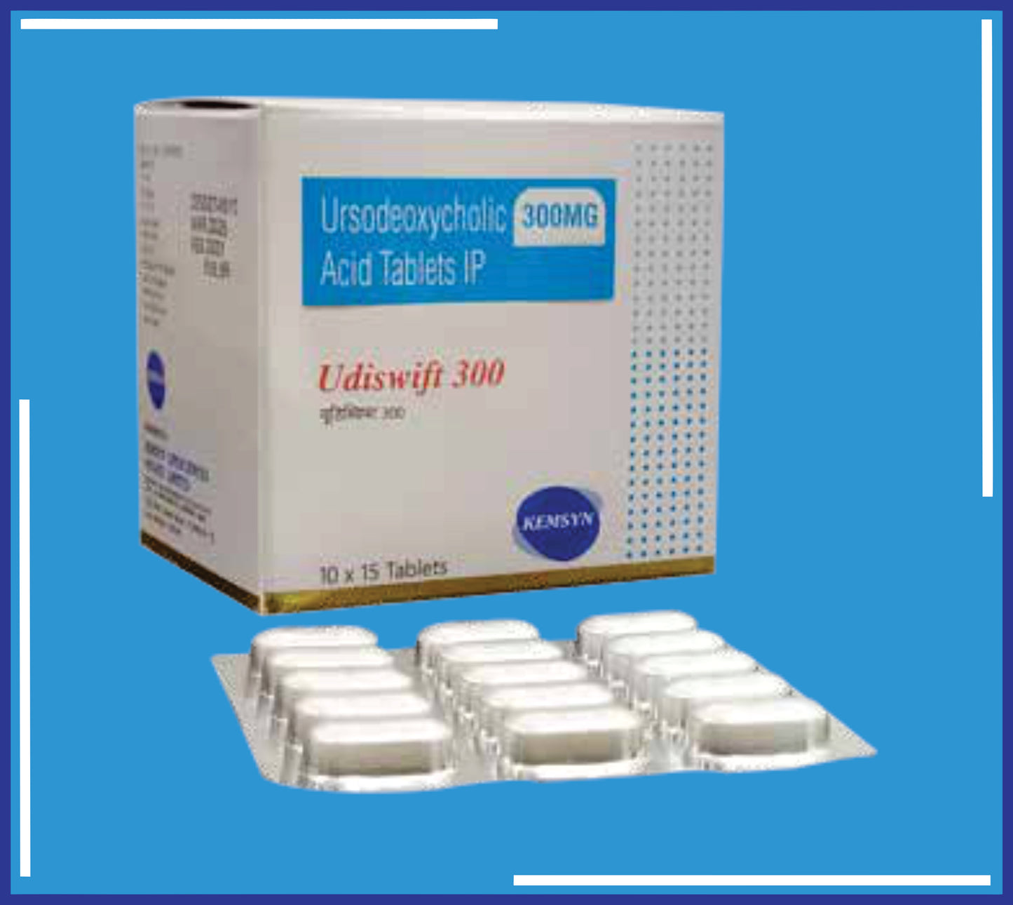 UDISWIFT 300 TAB (BLISTER) 10X15 (Ursodeoxycholic Acid Ip 300Mg)by Kemsyn
