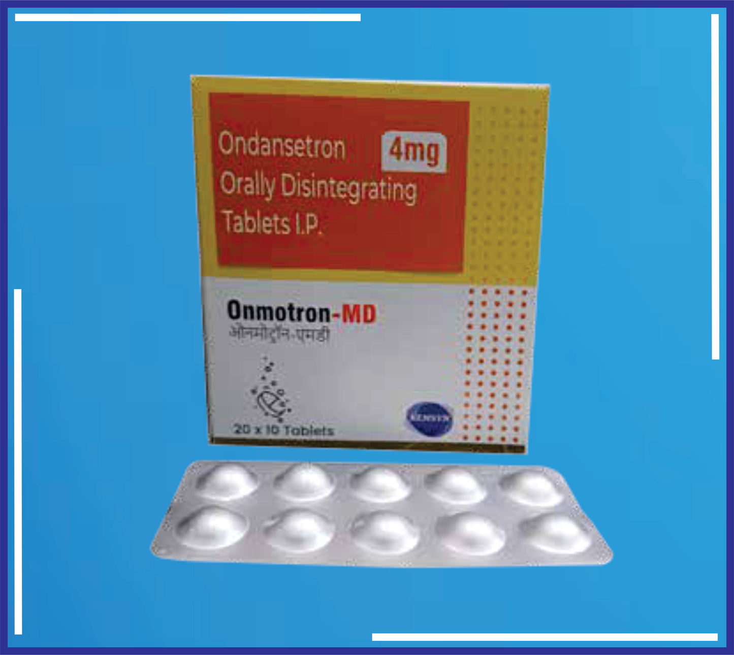 ONMOTRON MD TAB (ALU-ALU) 20X10 (Ondansetron Hcl Ip 4Mg)by Kemsyn