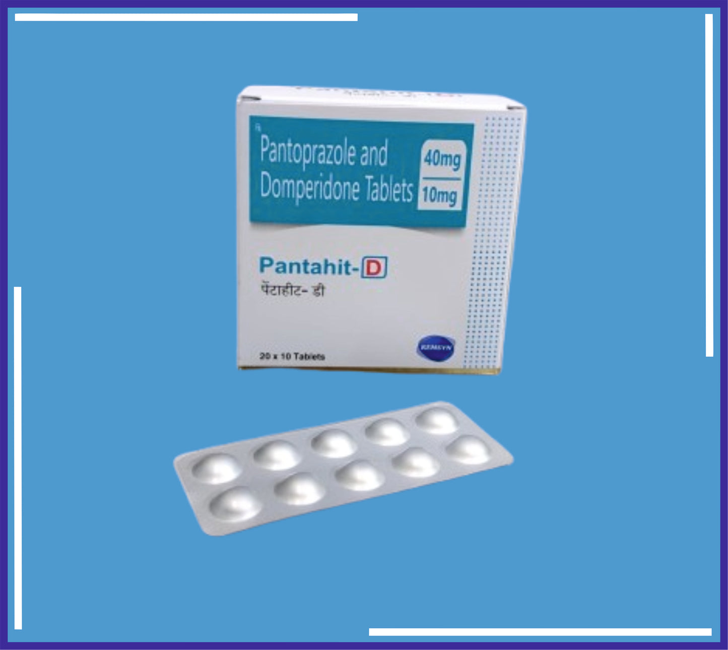 PANTAHIT-D TAB (ALU-ALU) 20X10 (Pentaprazole 40Mg + Domeperidone 10Mg)by Kemsyn