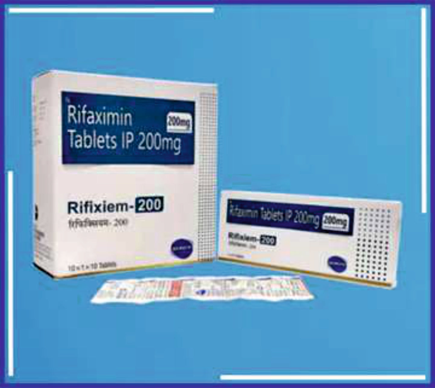 RIFIXIEM 200 TAB (ALUMINIUM) 10X1X10 (Rifaximin 200 Mg)by Kemsyn
