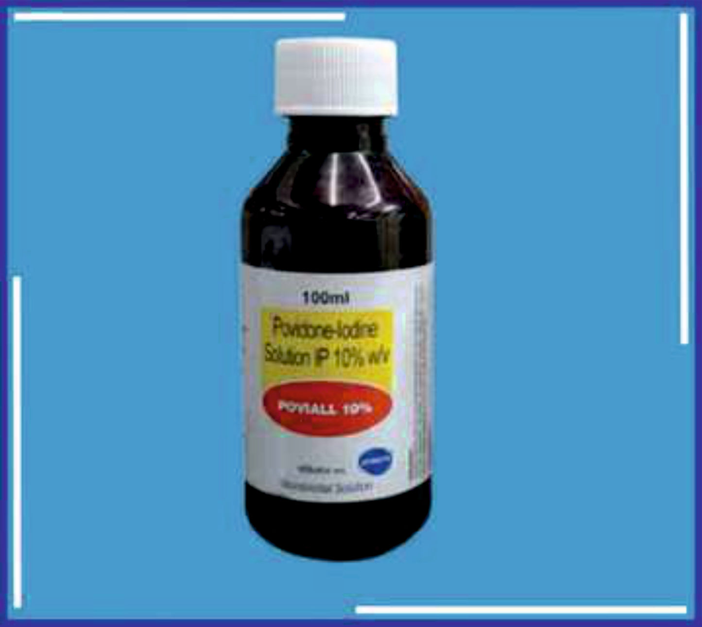 POVIALL 100ML SOUTION (10%) (PET BOTTLE) 1X100Ml ((Povidone Iodine Ip 10% W/W))by Kemsyn