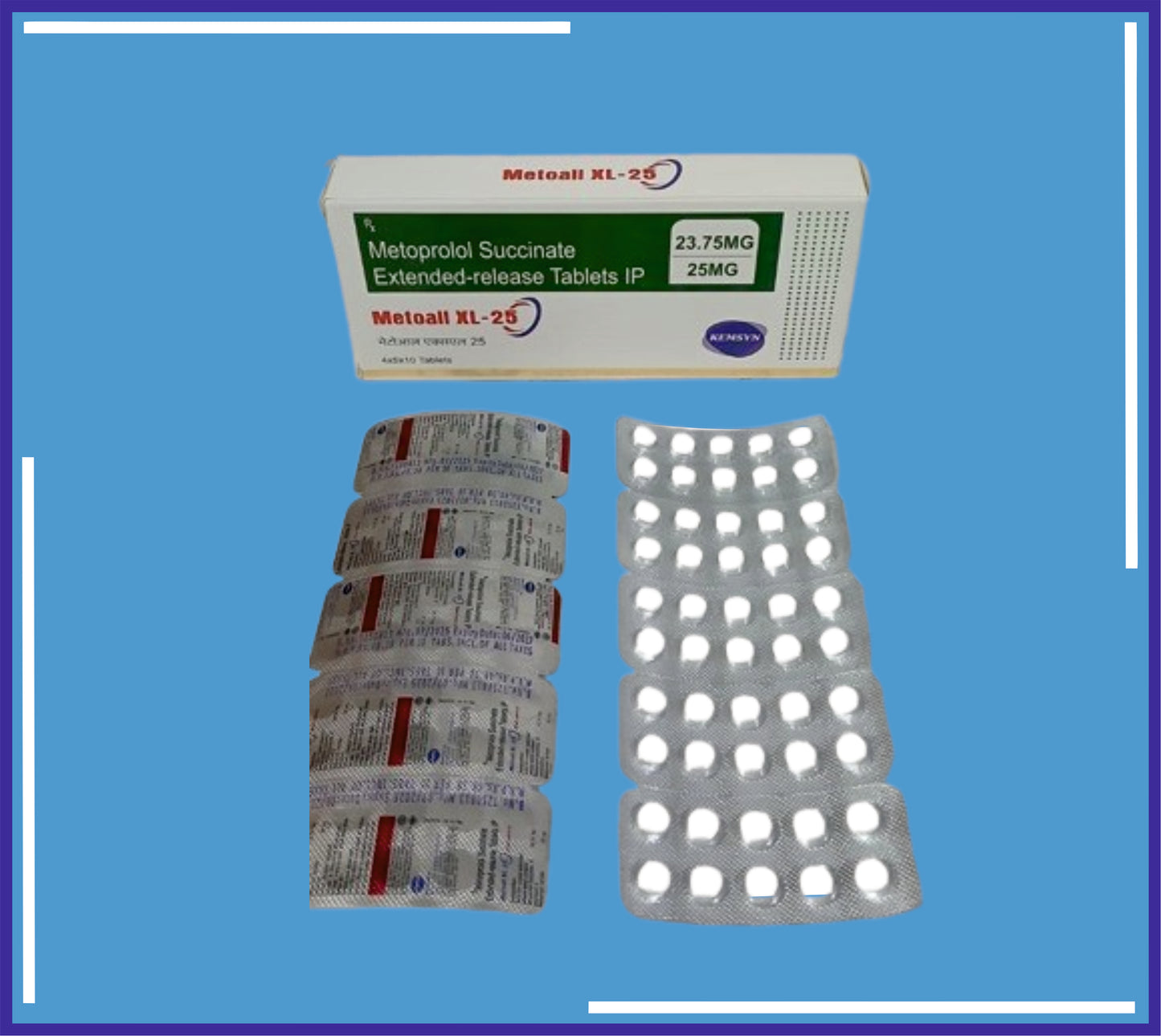 METOALL XL 25 TABLET (BLISTER) 4X5X10 (Metoprolol Tartrate 25Mg)by Kemsyn