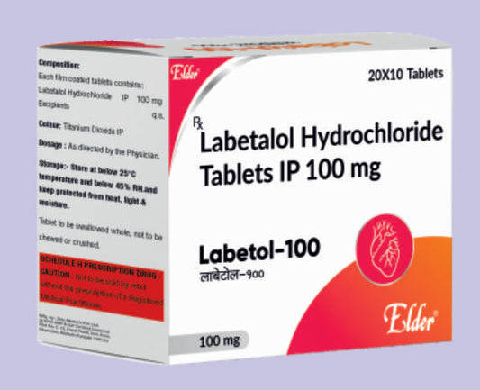 LABETOL 100 TABS 10'S ( Labetalol Hydrochloride 100mg ) by Elder
