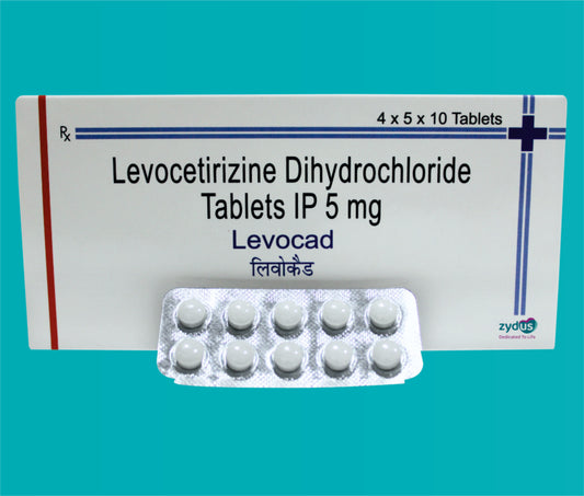 LEVOCAD TAB (BLISTER) 50X10 ( Levocetirizine Dihydrochloride 5mg ) by Zydus