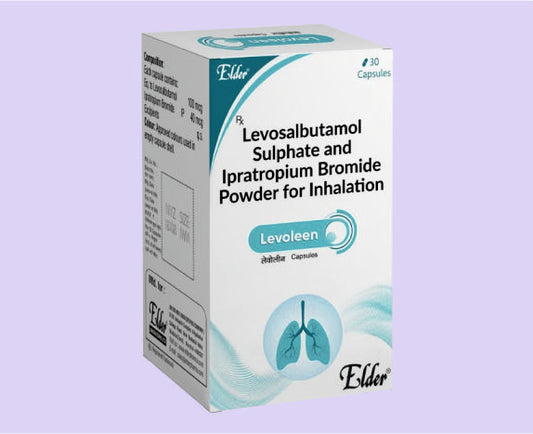 LEVOLEEN  ROTOCAPS 30CAP ( Levosalbutamol 100mcg,Ipratrapium Bromide 40mcg ) by Elder