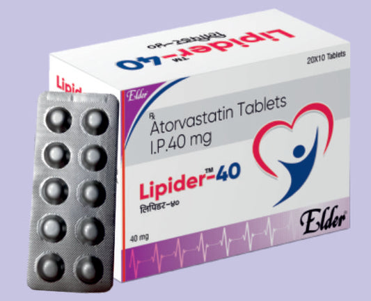 LIPIDER 40 TABS 10'S ( Atorvastatin Calcium 40 MG
 ) by Elder