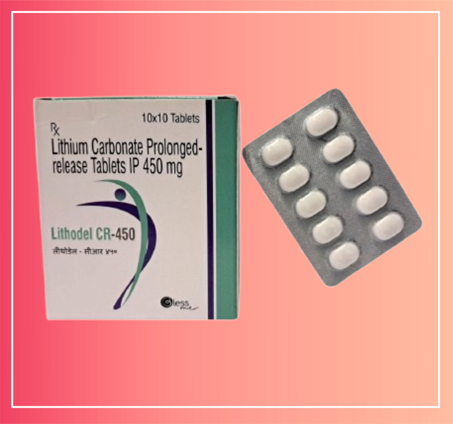 Lithium Carbonate 450 (Pr) {Rate of 10 Tab} by Dellwich
