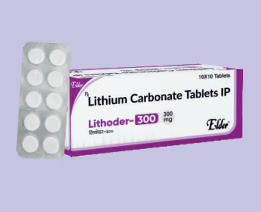 LITHODER 300 TABS 10'S ( Lithium Carbonate 300mg ) by Elder