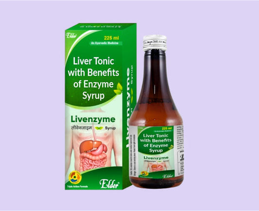LIVENZYME SYP 225ML ( Ayurvedic Liver Tonic with Advance Enzymes Formula ) by Elder