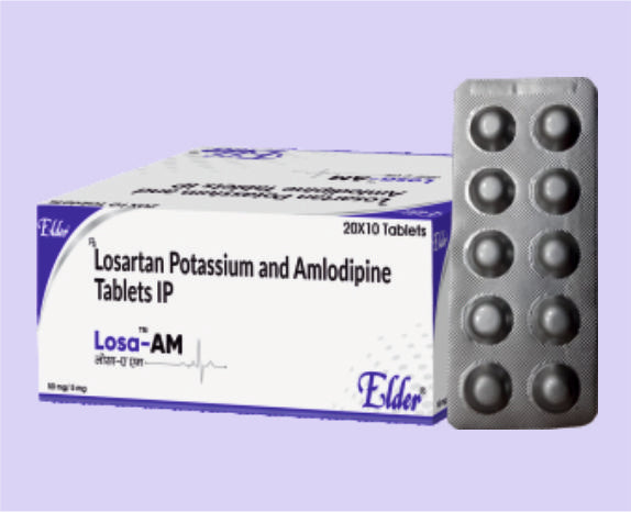LOSA AM TABS (50/5 MG) 10'S ( Losartan 50 mg, Amlodipine 5 mg
) by Elder